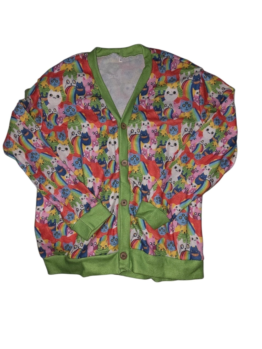 Exploding Cat Geek Ugly Cardigan Sweater